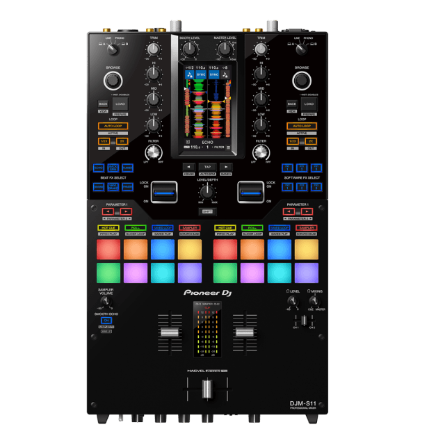 Professional scratch style 2-channel DJ mixer