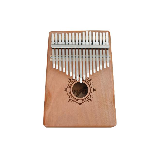 Mahogany bevel cut body Kalimba 17 notes - Flower design