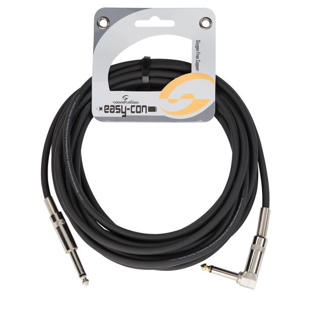 Unbalanced instrument cable 6.3mm Jack MONO - 6.3mm angled Jack MONO / 6mt