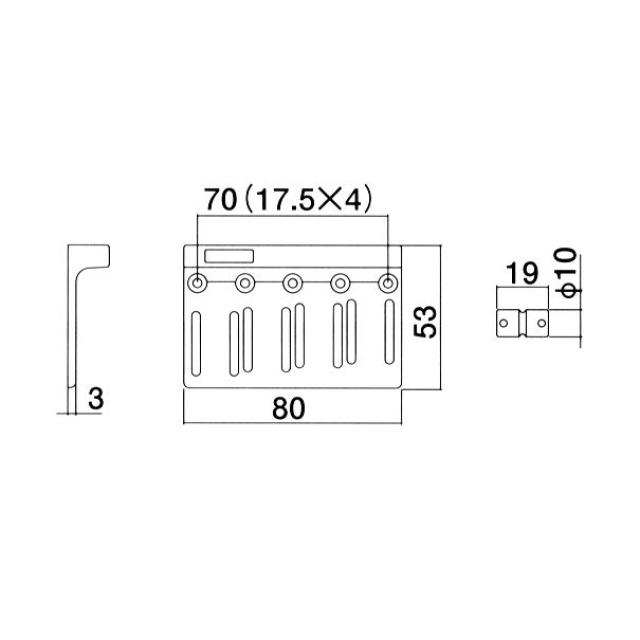 Standard Bridge for Electric Bass (Chrome)