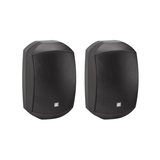 5.25" Waterproof 2-way Passive Wall-Mount Speaker Pair, Black