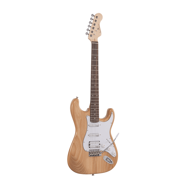 Double cutaway electric guitar with 2 single coils + splittable humbucker and self-locking tuners (Wilkinson equipped, eco-rosewood fretboard)