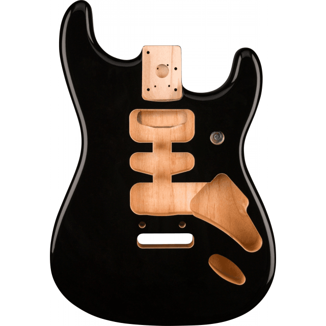 Deluxe Series Stratocaster® HSH Alder Body 2 Point Bridge Mount, Black