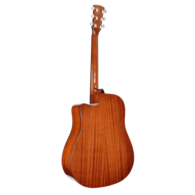 Dreadnought cutaway acoustic guitar in glossy finish w/preamp