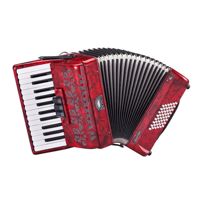 Fisarmonica 48 bassi 26 tasti rossa
