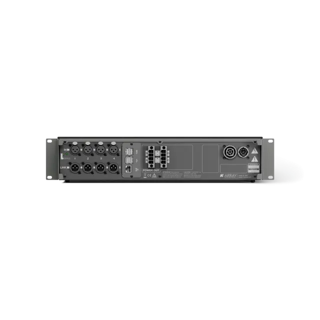 4x2500W @ 4 Ohm Class-D Amplifier, Integrated DSP, 2x2 Dante Channels Enabled