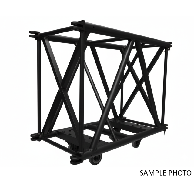 Sezione di Truss Rettangolare di 2 Metri per Carichi Elevati con Ruote Nera (EC762MB)