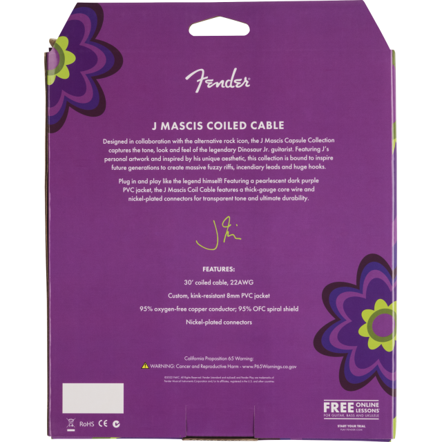 J Mascis Coil Cable, 30'