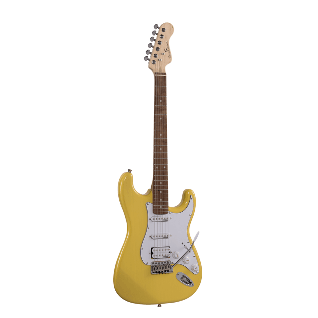 Double cutaway electric guitar with 2 single coils + splittable