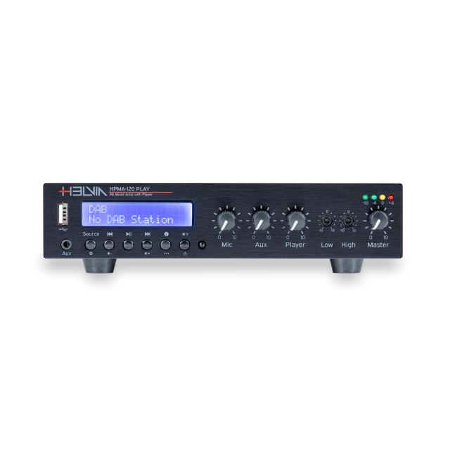 Single-Zone 120W Class-D Compact Mixer Amplifiers with DAB+, FM, USB, BT Player