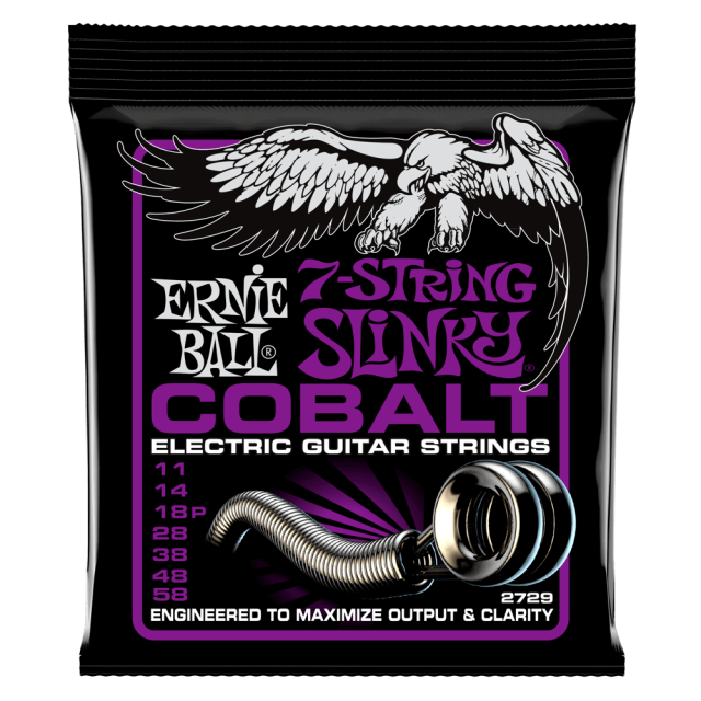 Corde per chitarra elettrica 7 corde Power Slinky Cobalt