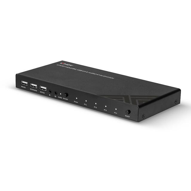 Switch KVM a 4 Porte con HDMI 18G, USB 2.0 e Audio