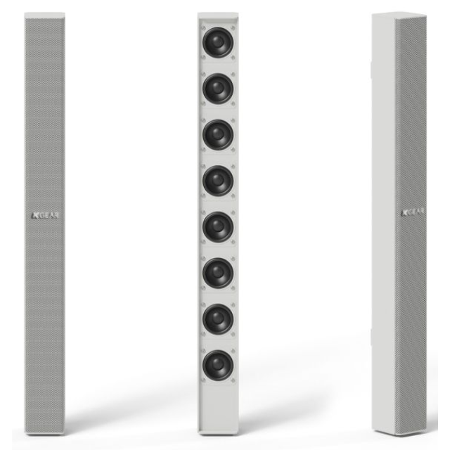 Diffusore a colonna passivo ultracompatto 8x2" con tecnologia K-array™ PAT®, 200 W, 16 Ω (colore Bianco)