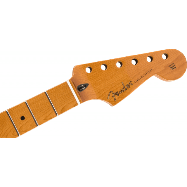 Roasted Maple Stratocaster® Neck, 22 Jumbo Frets, 12", Maple, Flat Oval Shape