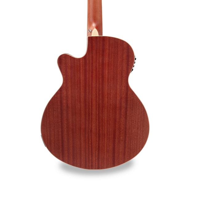 Cutaway acoustic bass with preamp