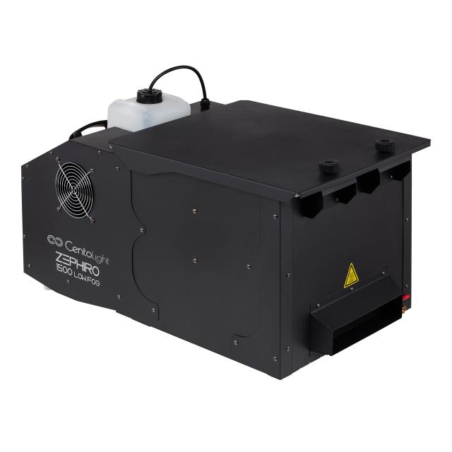 Potente macchina per effetto fumo basso con interfaccia DMX e radiocomando.