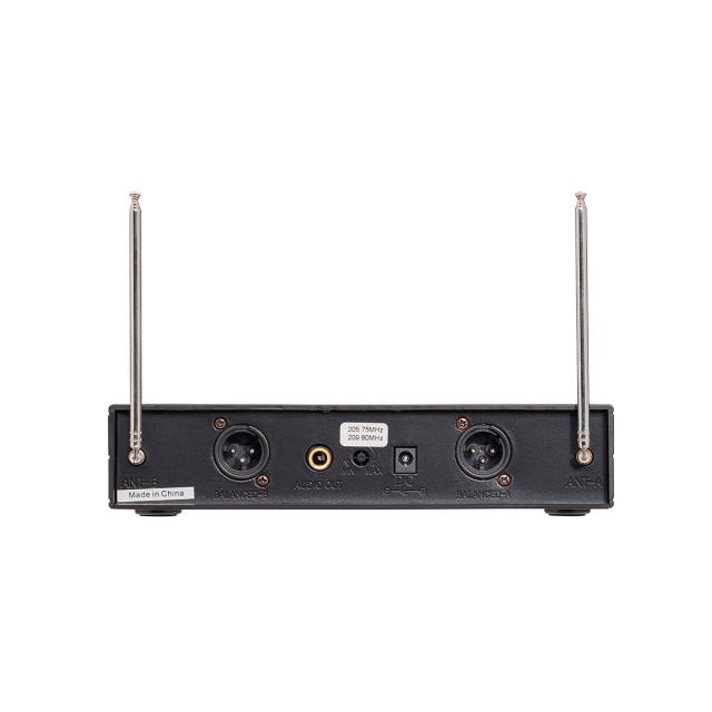 Dual VHF Plug and Play Wireless Microphone with 2 Handheld Mics (213.0 MHz - 215.5 MHz)