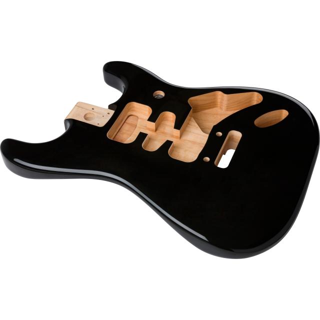 Deluxe Series Stratocaster® HSH Alder Body 2 Point Bridge Mount, Black