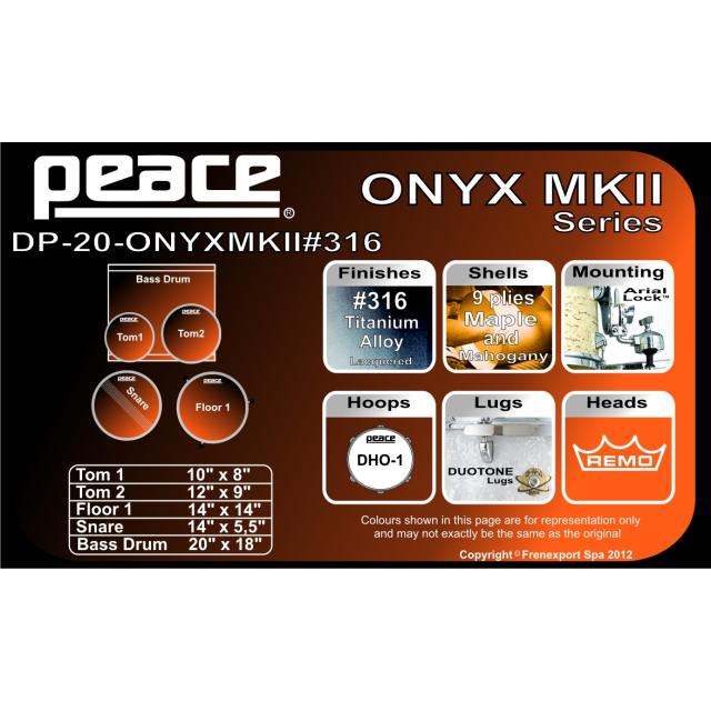 Drum Set 5 pcs in Acero e Mogano con finiture laccate speciali