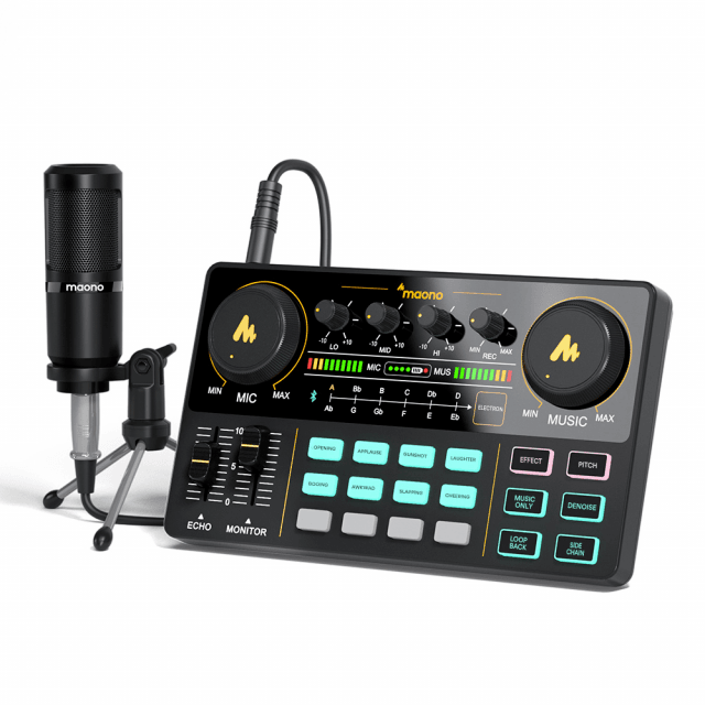 Portable Live Streaming and  Podcast kit for Computer and Smartphone MAONOCASTER LT AU-AM200-S1