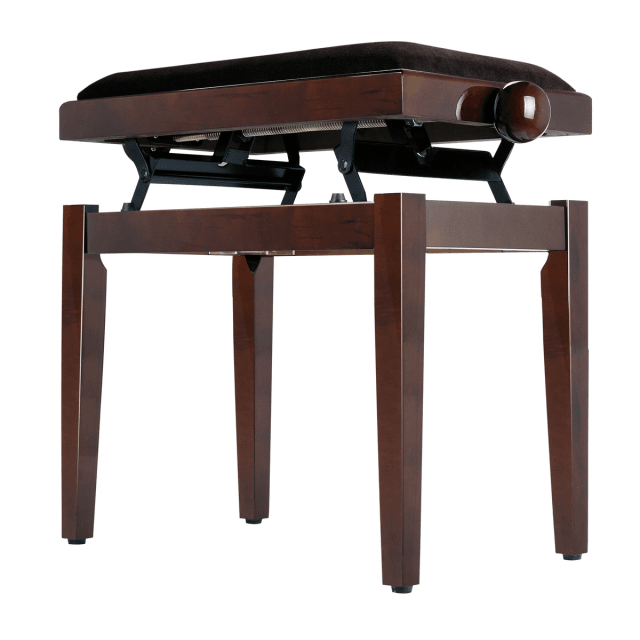 Adjustable glossy finish piano bench