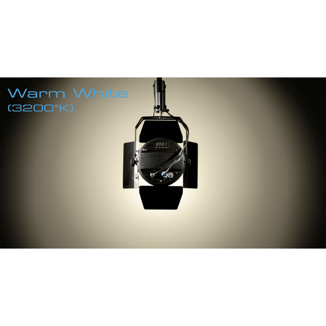 PAR per uso interno a LED da 200W Bianco Caldo + Puro con alette e apertura del fascio a 60°