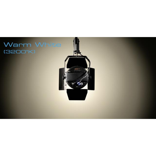 PAR per uso interno a LED da 200W Bianco Caldo + Puro con alette e apertura del fascio a 60°
