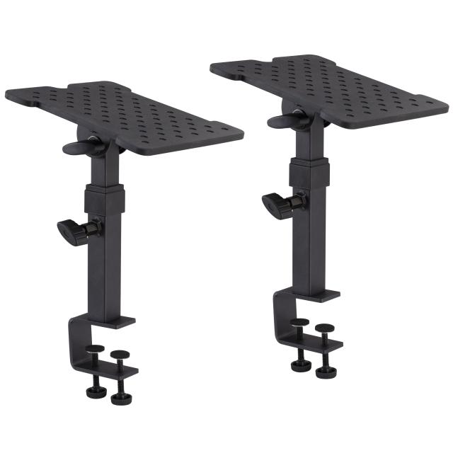 Professional stand for Studio Monitor with desktop mounting clamp (pair)