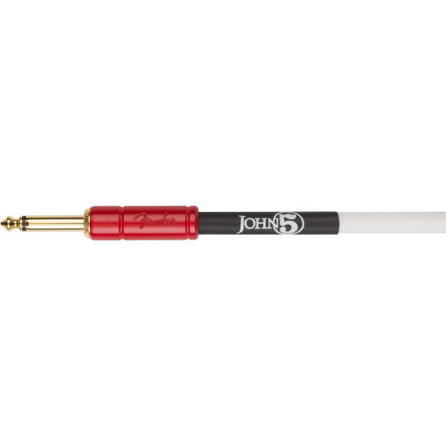 John 5 Instrument Cable, White and Red, 10'