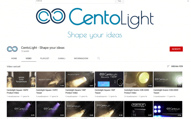 Come and discover Centolight YouTube channel