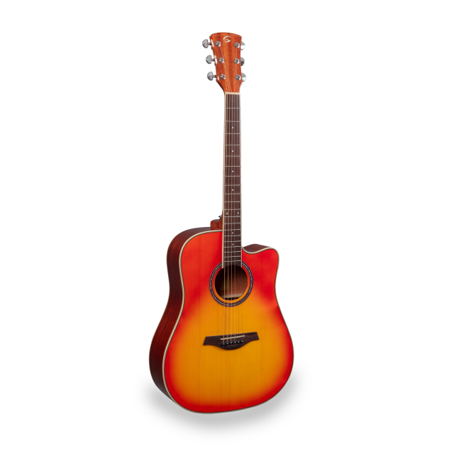 Cutaway acoustic guitar with preamp