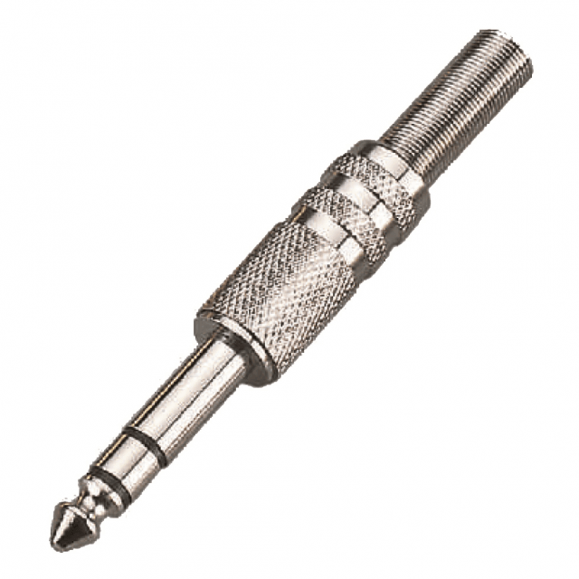 Metal connector 6.3mm jack STEREO (25 pcs box)