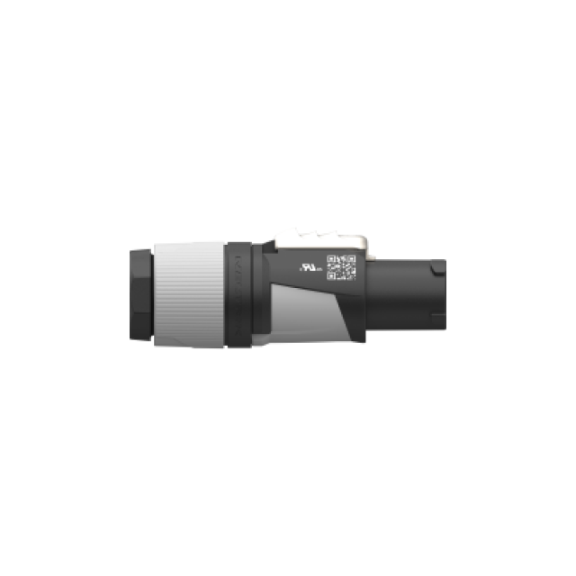 powerCON power-OUT female connector for cable diameters 6 - 12 mm (grey)