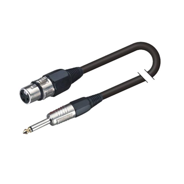 Balanced microphone cable XRL 3P F - 6.3mm Jack MONO / 10mt