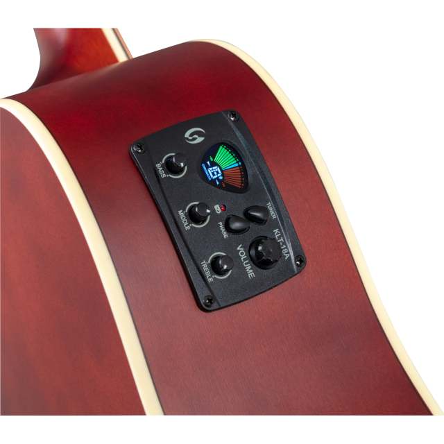 Dreadnought cutaway acoustic guitar w/preamp