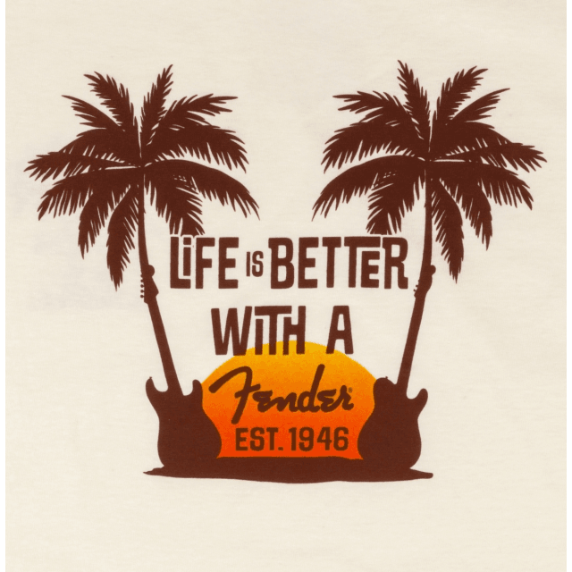 Fender Twin Palms T-Shirt, Tan 3X