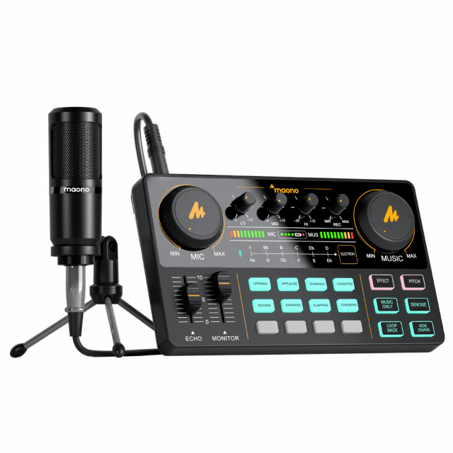 Portable Live Streaming and  Podcast kit for Computer and Smartphone MAONOCASTER LT AU-AM200-S1