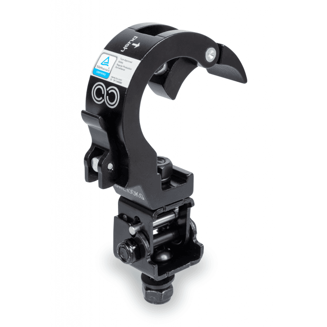 BLACK ALUMINIUM FOLDING CLAMP 48-50 MM AUTOMATIC RELEASE 100 KG