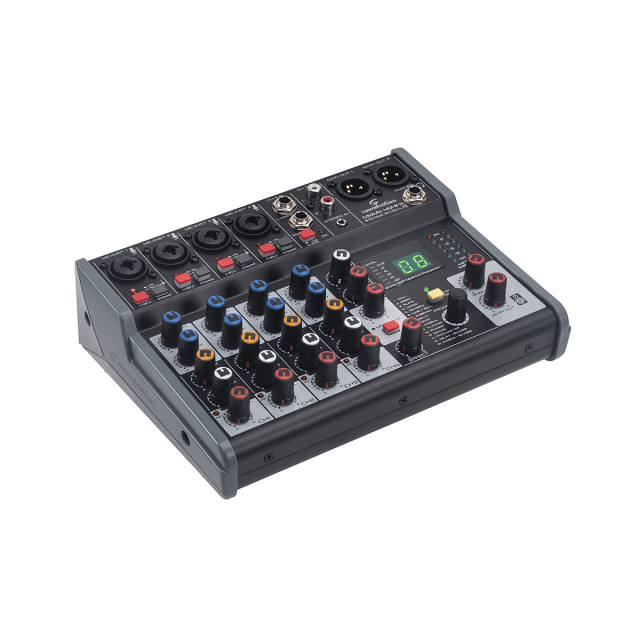 8-Channel Professional Audio Mixer with 24-bit Digital Multi-Effect