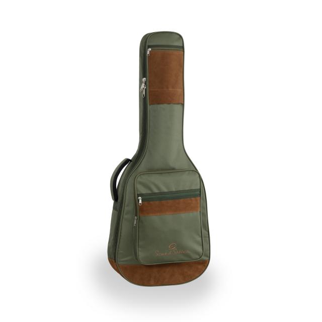 Borsa chitarra classica con inserti in pelle suede