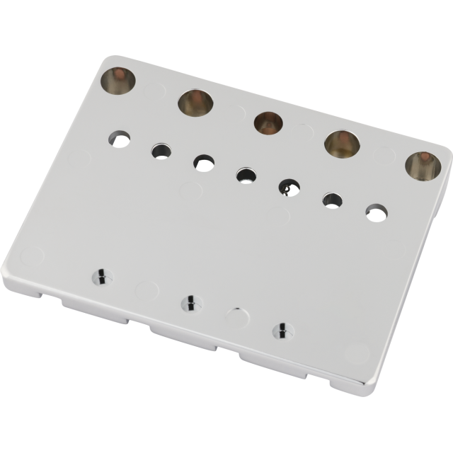 Fender® HiMass™ String-Through 4-String Bass Bridge Assembly With Brass Saddles, Chrome