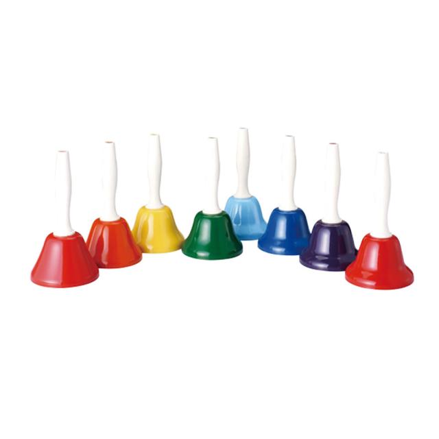 Set of 8 multicolor hand bells