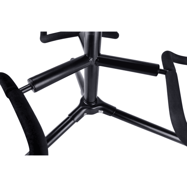 Supporto triplo per chitarra e basso universale regolabile in altezza con chiusura di sicurezza