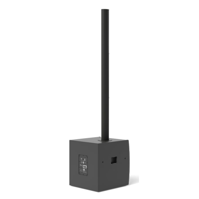 Sistema PA attivo subwoofer da 18” con colonna line-array modulare a 3 segmenti (8x2” K-array™ PAT®), modulo Powersoft con DSP integrato