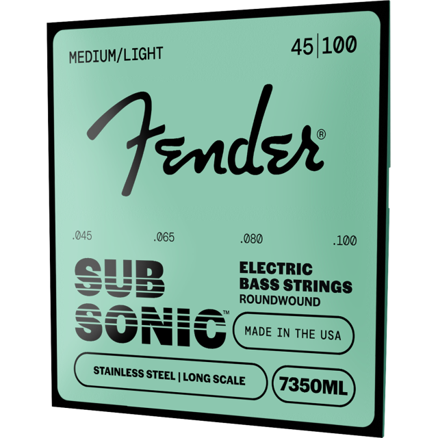 SubSonic™ 7350M Bass Strings, Stainless Steel, Long Scale, Gauges .045-.100, 0737350405