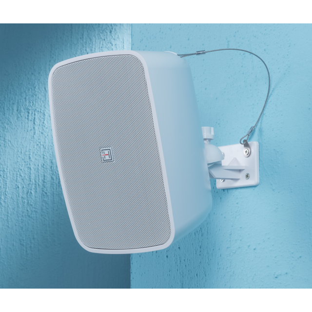 6.5" 2-Way Active Wall-Mount Speaker Pair with BT control, White