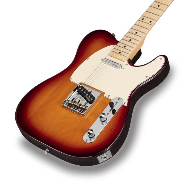 Cutaway electric guitar with 1 single coil and 1 lipstick pickup (equipped by Wilkinson®)