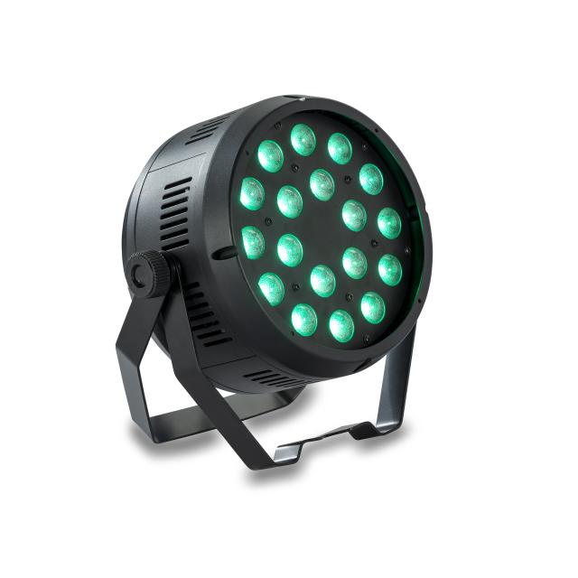 PAR per uso interno con 18 LED da 10W RGBW 4IN1 e zoom motorizzato