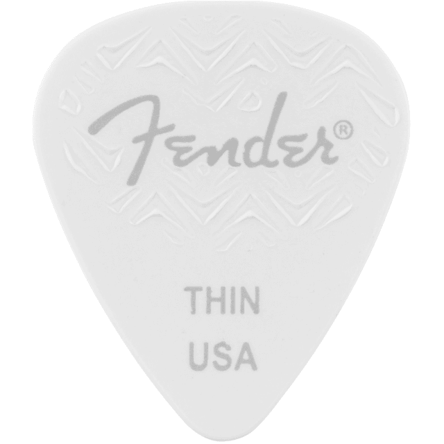 Plettri 351 Shape White Thin Confezione da 6