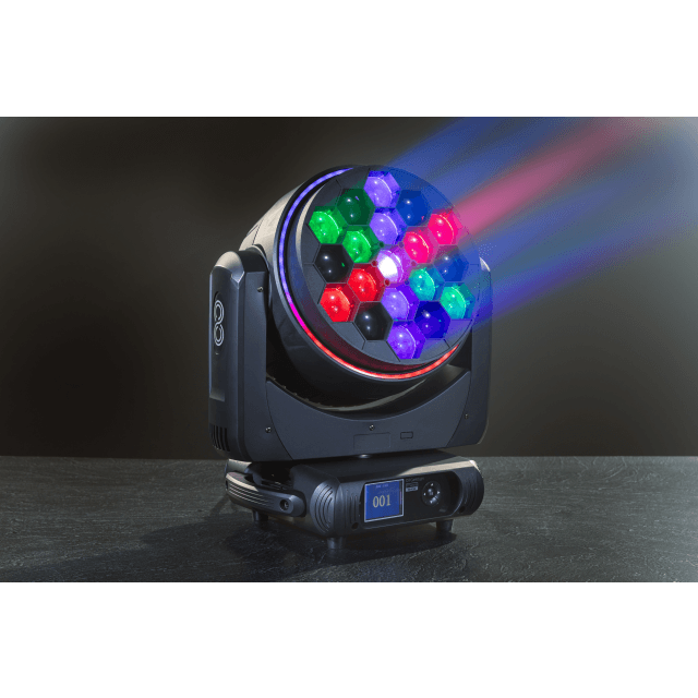 Set of 2 19x40w wash moving heads with flight case